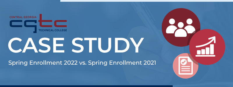 CGTC Case Study, web design, spring enrollment 2022 versus spring enrollment 2021