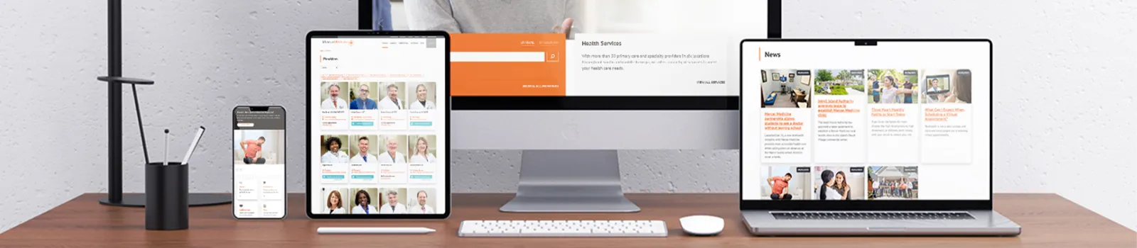 Responsive website design across desktop, tablet, and mobile devices