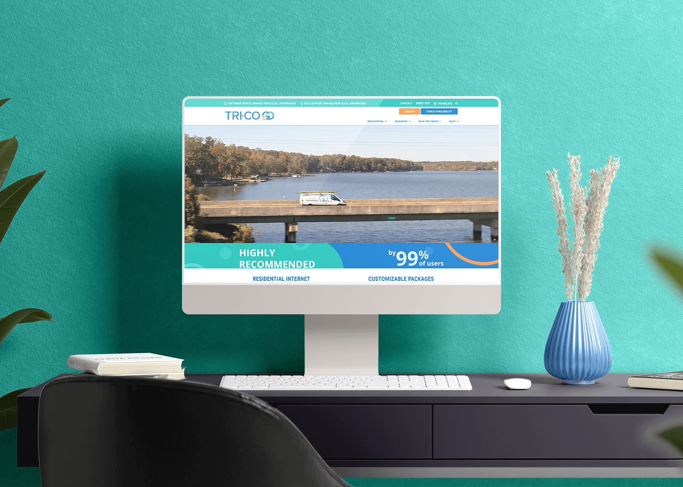 Tri-CoGo website on a monitor